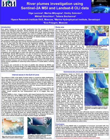 Lavrova Olga. River plumes investigation using Sentinel-2A MSI and Landsat-8 OLI data