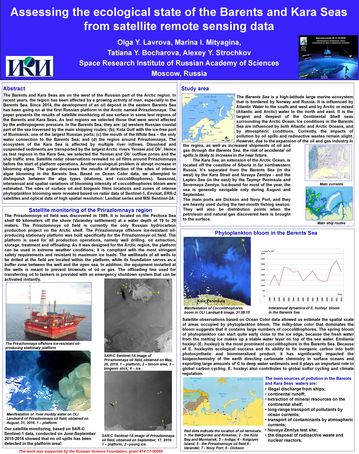 Lavrova O.Yu. Assessing the ecological state of the Barents and Kara Seas from satellite remote sensing data